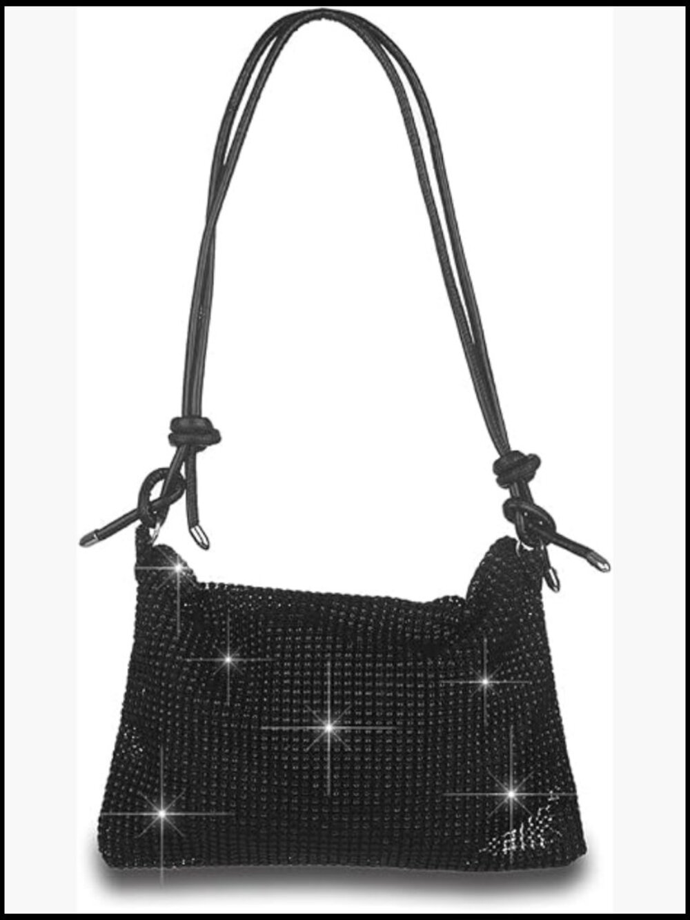 Sparkly Rhinestone Evening Bucket Purse Handbag - Women's Party Prom Shoulder